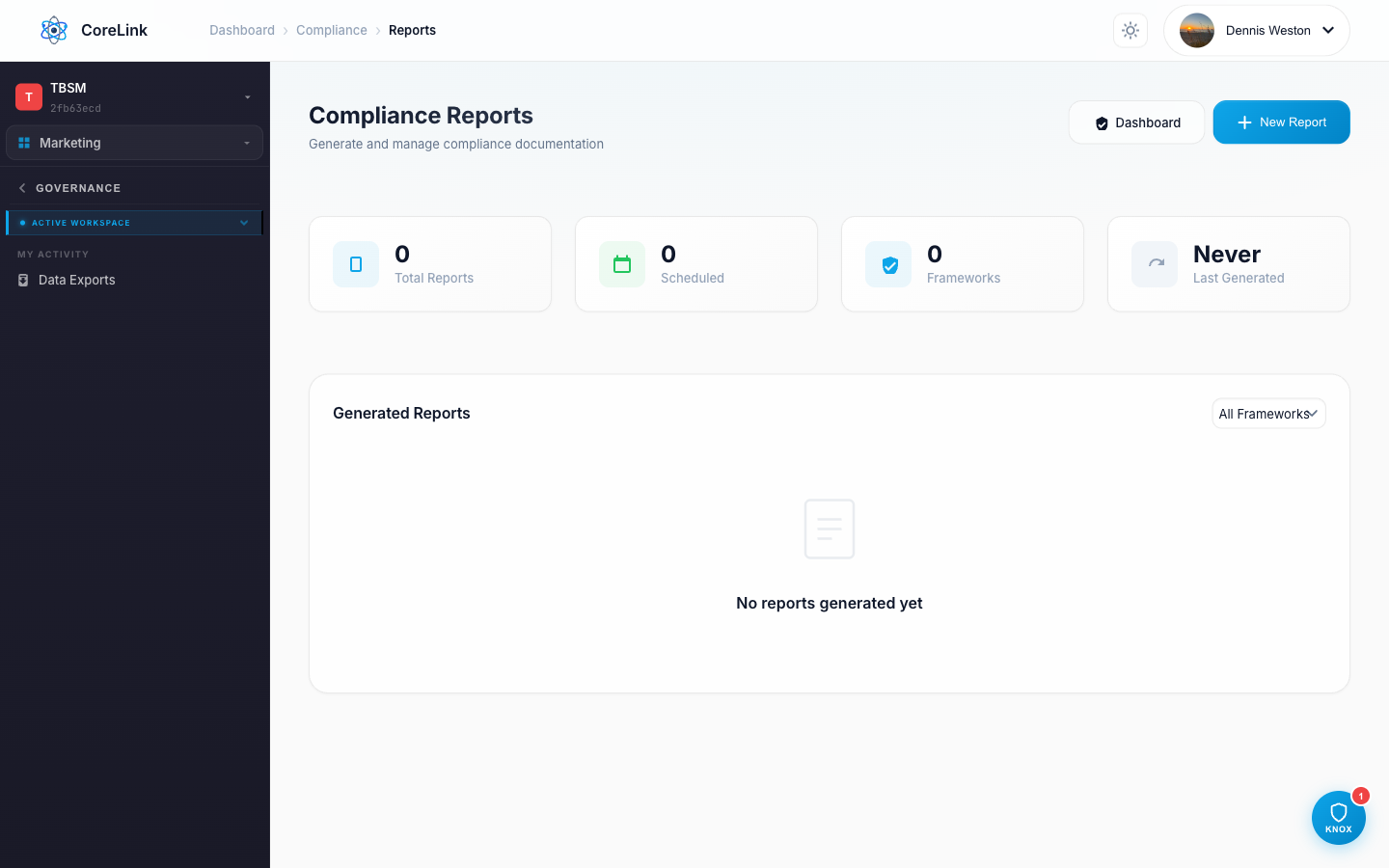 Compliance Reports screenshot
