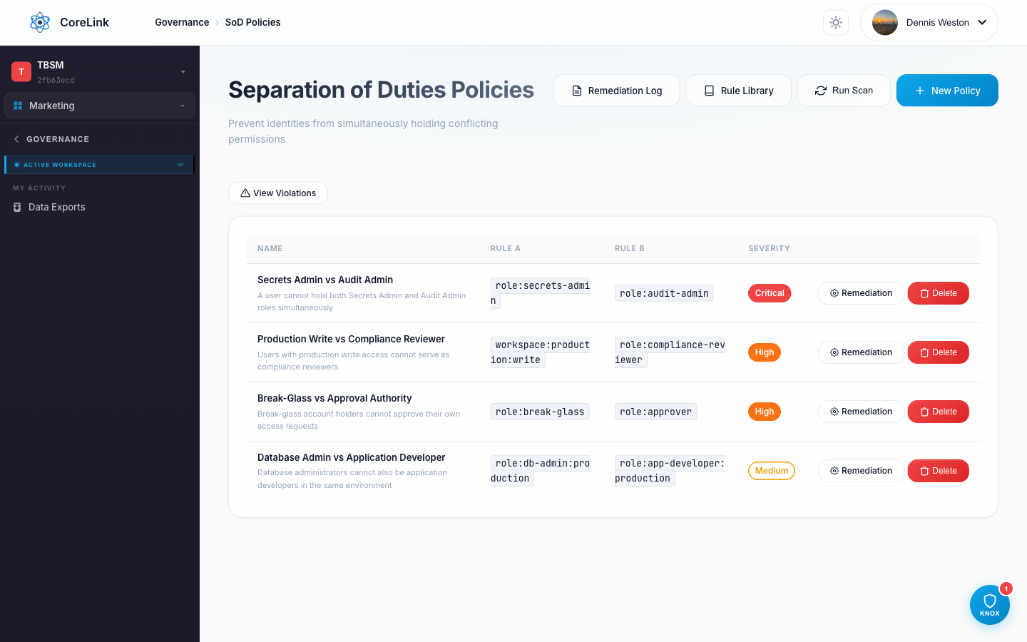 Policy Engine screenshot